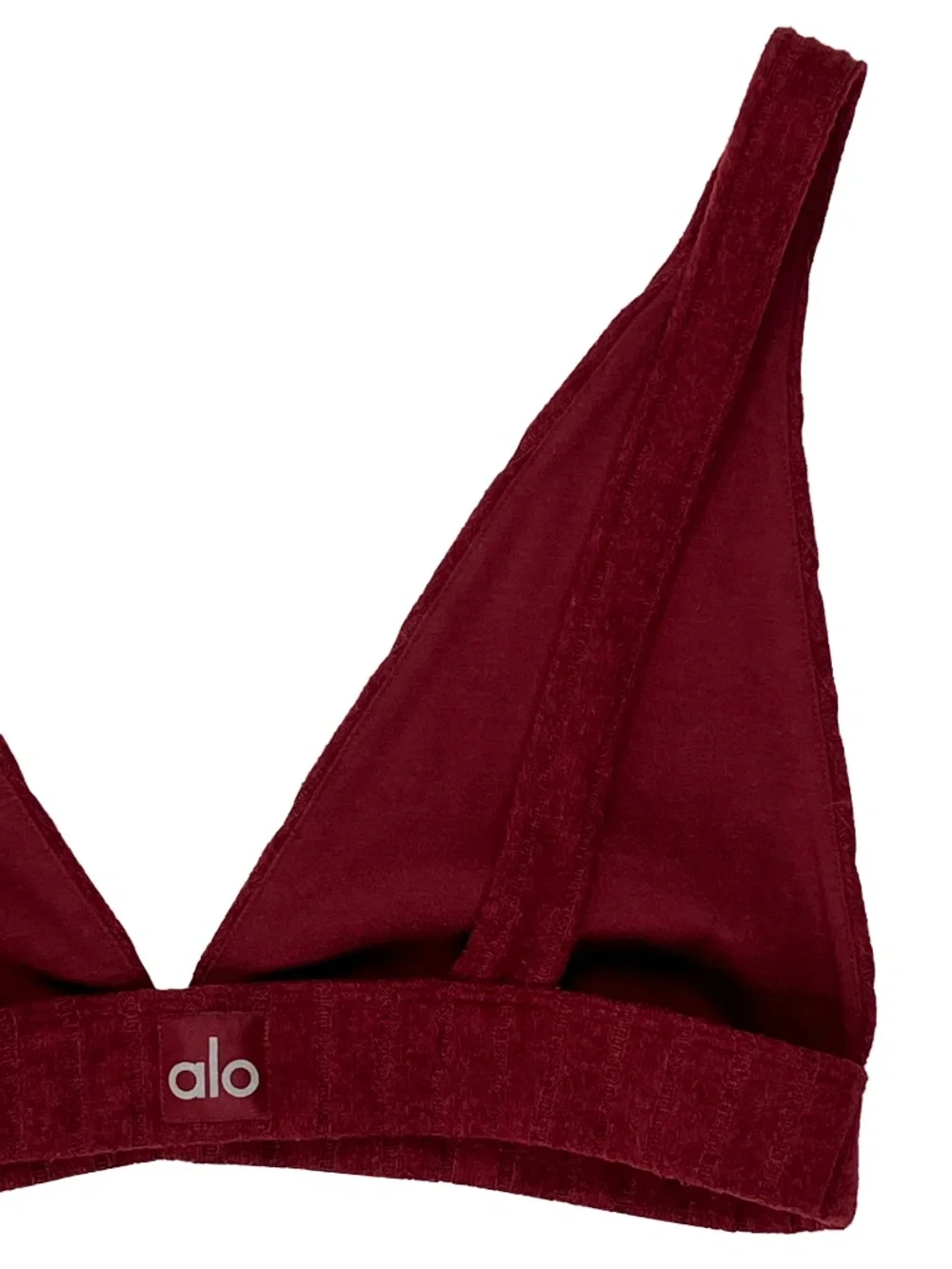 Alo Yoga Ribbed Take Comfort Bra in Cranberry